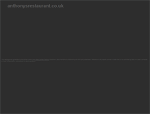 Tablet Screenshot of anthonysrestaurant.co.uk